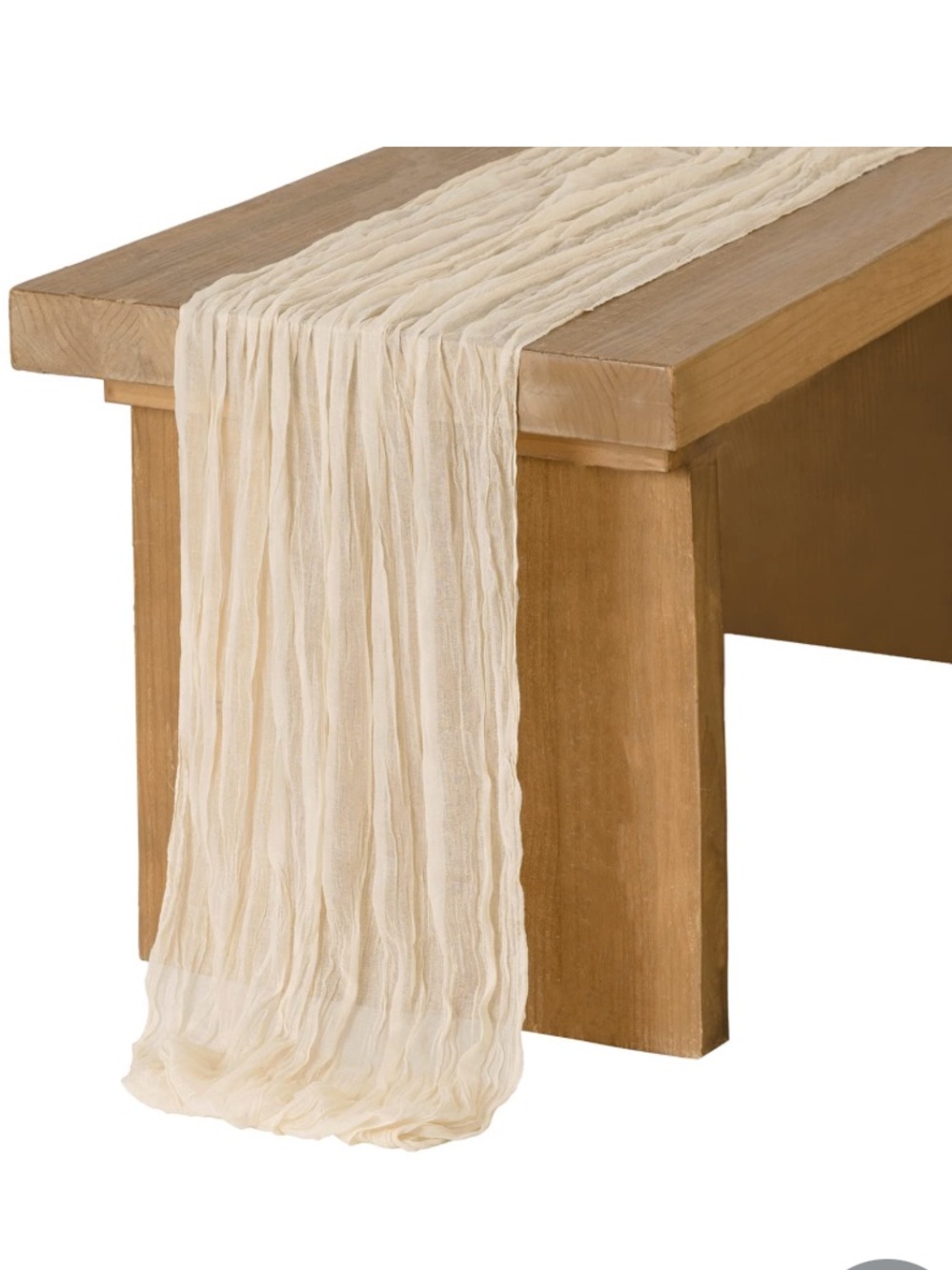 Sheer Chiffon-Like Table Runner 14Ft - IVORY